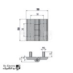 نقشه لولا روکار پیچ نصب 50x50