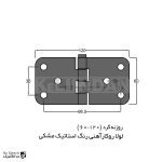 نقشه لولا سوپرلید آهنی روکار با رنگ استاتیک مشکی 60x120