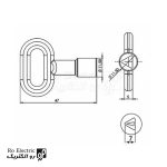 نقشه کلید مثلثی درب آسانسور فلزی