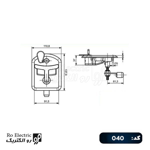 نقشه قفل کابین 040