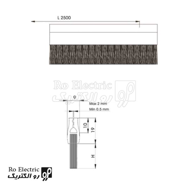 نقشه فرچه گرد گیر پلاستیکی خاری V2-730