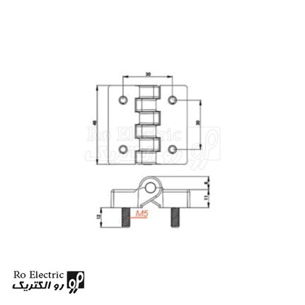 لولا پیچ نصب مشکی پلی امید Hinge 437-V2