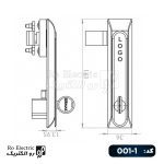 نقشه قفل سرتاسری سوئیچ خور زبانه میله خور پلی آمید کد 1-001